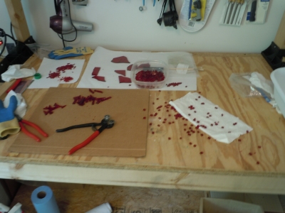 Workbench-Using Ruby scrap glass